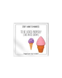 Warm Human To Be Licked Properly Mini Card & Charm
